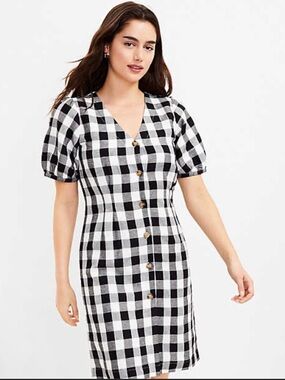 Loft Button-Front Dress